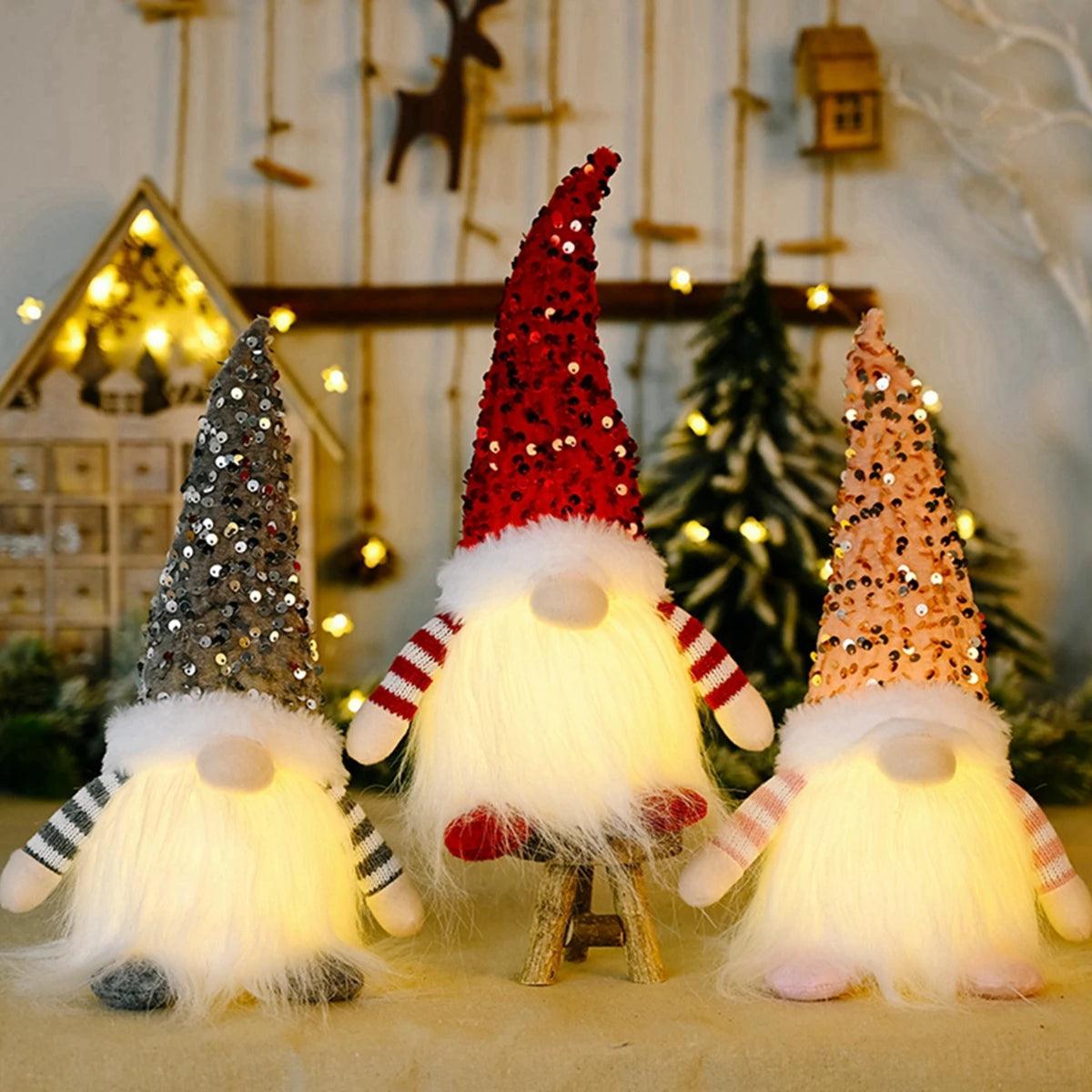 Gnome Christmas faceless doll - Cheerful Christmas decoration for home 2024 Christmas ornament