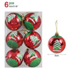 6-delige Kerstballenset – Feestelijke Versiering voor Kerstbomen