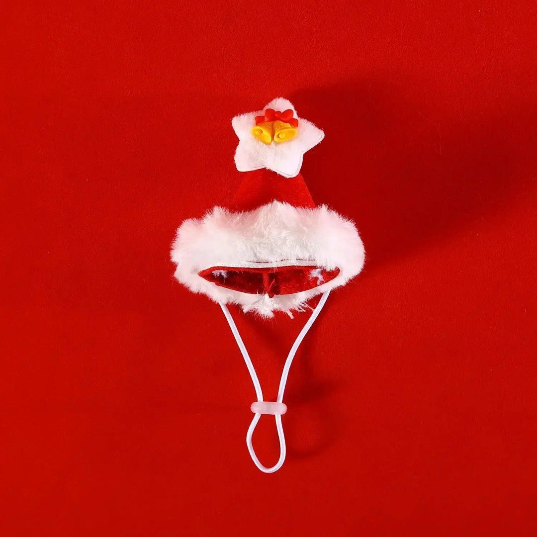 Cappello con polsino di Babbo Natale per animali domestici – Costume caldo lavorato a maglia per gatti e cani – Design cartone animato renna pupazzo di neve