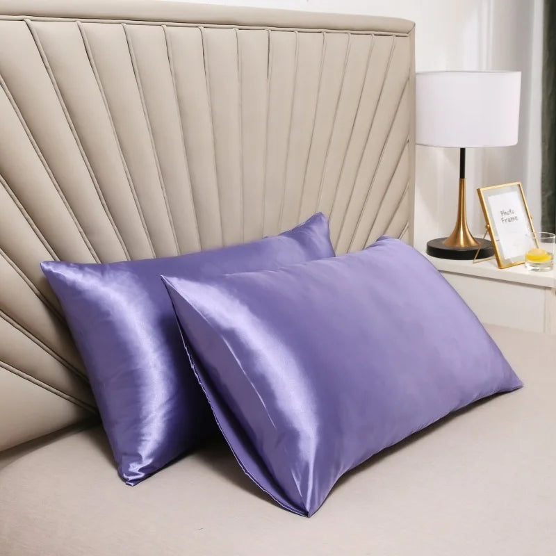 Taie d'oreiller en satin doux comme de la soie - Housse d'oreiller douce pour cheveux et peau, décoration cosy pour la literie à la maison