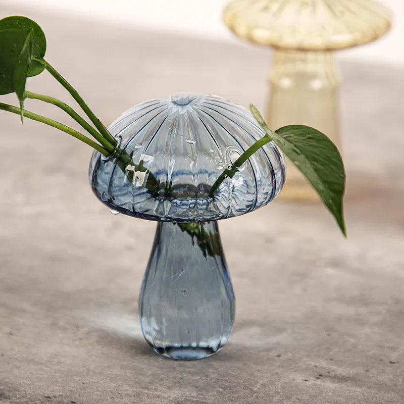 Transparent Mushroom Glass Vase - Aromatherapy Bottle Table Decoration