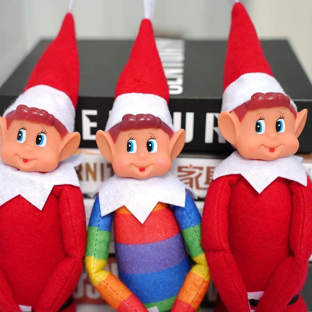Bambola Elfo di Natale 42cm – Elfo Dispettoso e Flessibile sulla Mensola