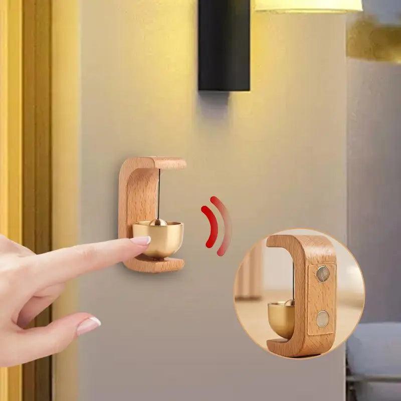 Wooden Wind Chime Doorbell - Wireless Doorbell, Decorative Wind Clock for Entrance & Home Decoration