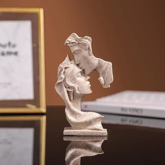 Mini statua in resina amanti - modello in posizione di bacio - ornamento per decorazione casa