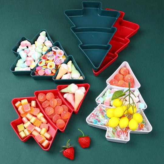 Vassoio Snack Albero di Natale – Decorazione Festiva per la Tavola