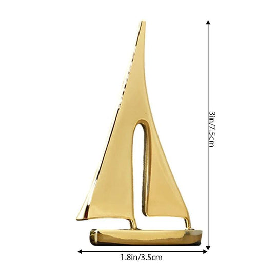 Creative Decorative Sailboat of Zinc Alloy - Modern Home Decoration for Living Room & Desktop