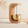 Wooden Wind Chime Doorbell - Wireless Doorbell, Decorative Wind Clock for Entrance & Home Decoration