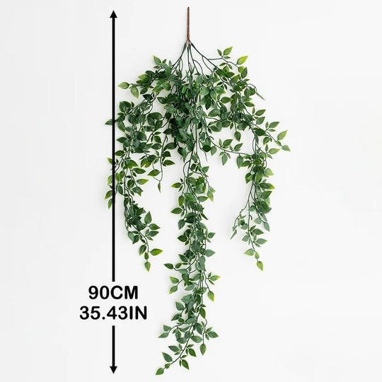 Plantes suspendues en plastique - Lianes murales avec feuilles pour extérieur et intérieur, décoration de jardin et salon, fleurs artificielles en rotin