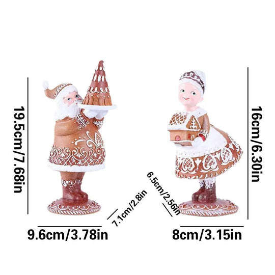 Sig. e Sig.ra Kerstman Statue di Natale