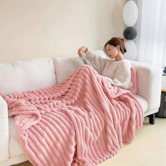 Coperta di peluche con coniglio