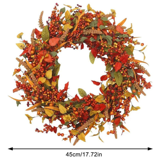Corona autunnale per porta