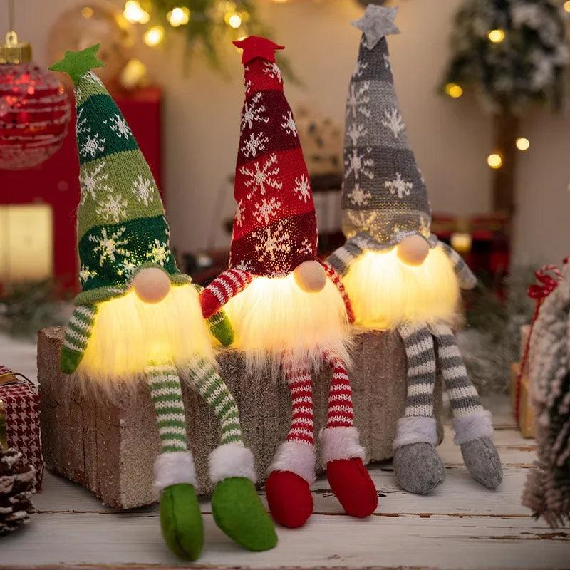 Kerst gnomo luminoso senza volto