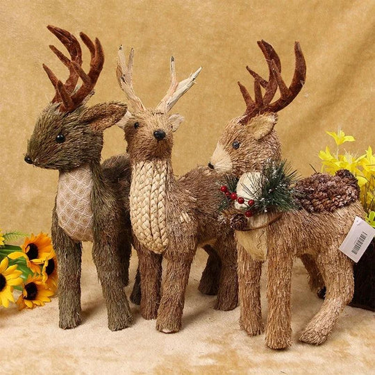 Ornament with straw head and moose
