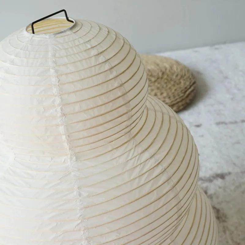 Japanse Wabi-Sabi Tripod Vloerlamp | Witte Rizenvellen Lamp voor Slaapkamer, Woonkamer, Eetkamer en Studiekamer