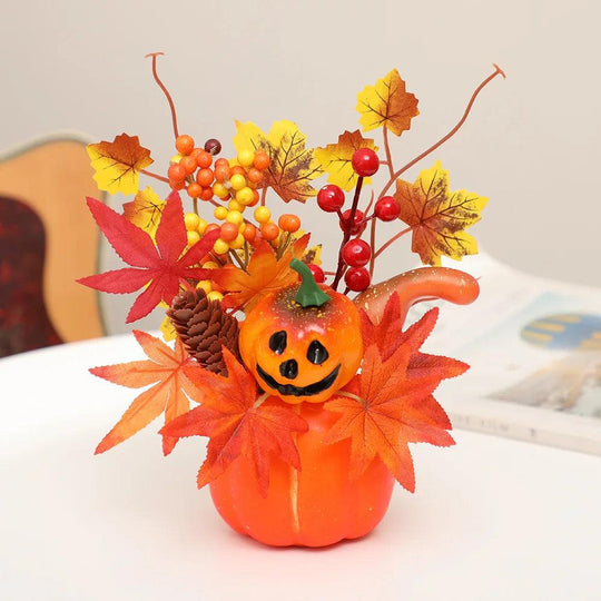 Kunstmatig Pompoen Ornament - Herfst Esdoornblad Decor voor Huis & Raam
