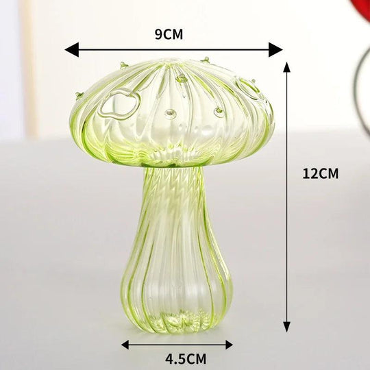 Transparent Mushroom Glass Vase - Aromatherapy Bottle Table Decoration