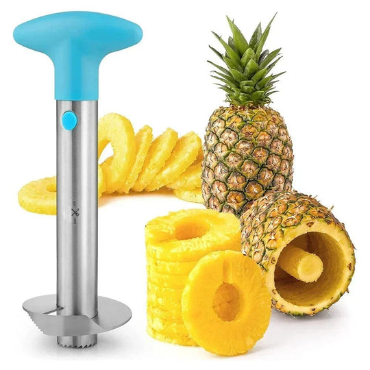 Rimuovi nocciolo di ananas in acciaio inossidabile e taglierina - Coltello affilato sbucciatore e separatore di frutta, strumento essenziale da cucina