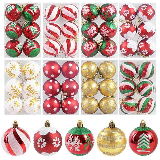 Ensemble de 6 boules de Noël – Décoration festive pour sapins de Noël