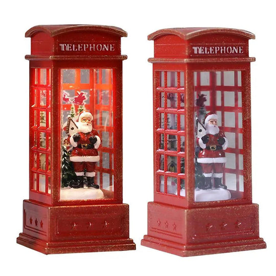 Christmas telephone booth lantern