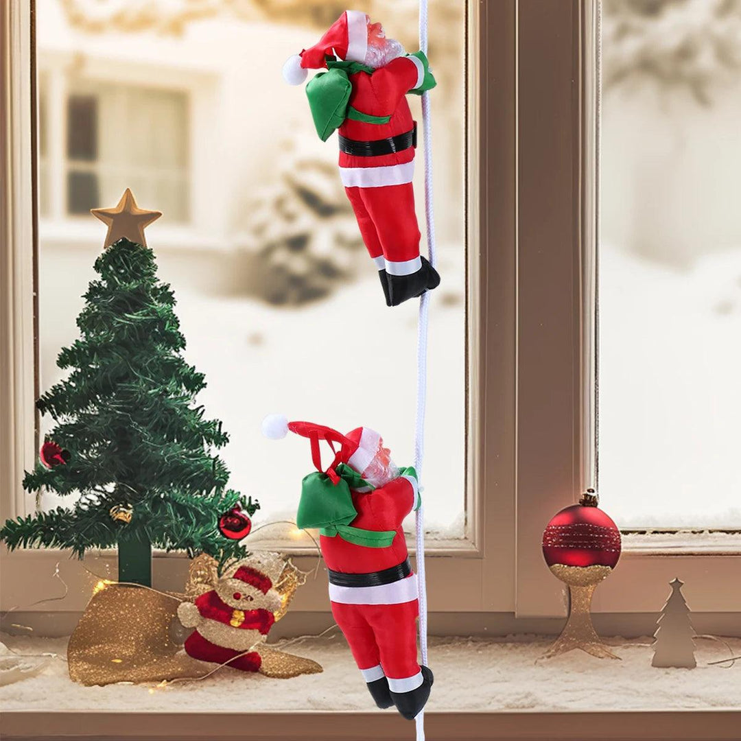 The Santa Claus Climbing Ladder Ornament - Cheerful Christmas Decoration for Home Tree Ornament
