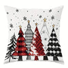 Christmas Decoration Pillowcase - Cheerful Santa Christmas Tree Pattern, Sofa Cushion Cover