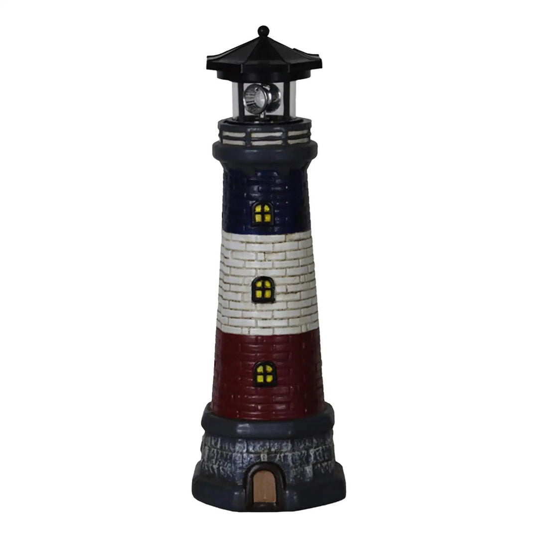 Figurine de phare avec lampe solaire
