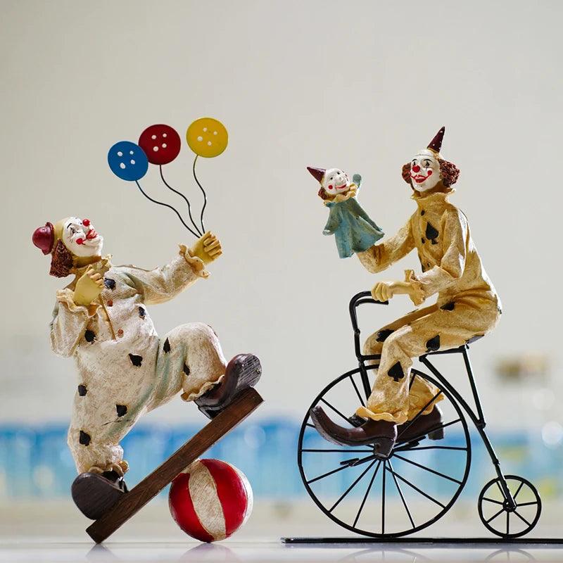 Circus Clown Figurine Buffoon Figure
