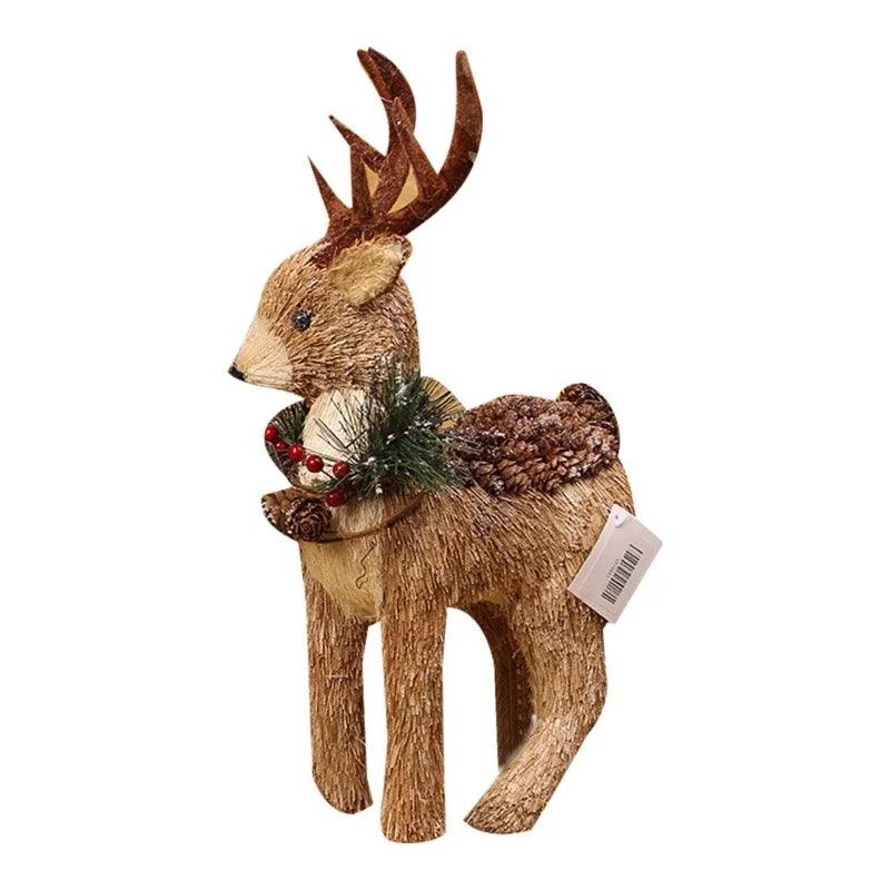 Ornament with straw head and moose