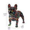 Colorful French Bulldog Wax Figurine - Pet Dog DIY Graffiti Craft & Desk Decoration