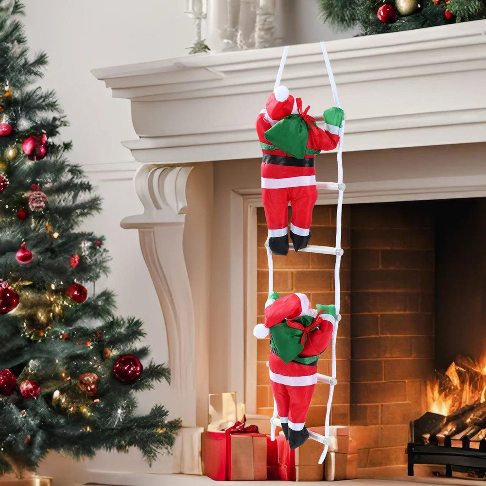 The Santa Claus Climbing Ladder Ornament - Cheerful Christmas Decoration for Home Tree Ornament