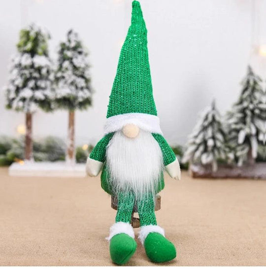 Gnomo di Natale bambola senza volto - Decorazione natalizia allegra per la casa 2024 ornamento di Natale