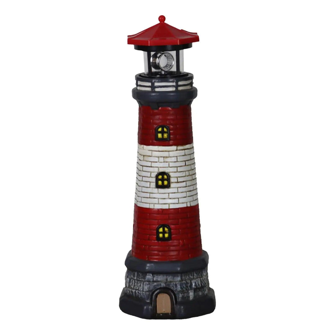 Figurine de phare avec lampe solaire