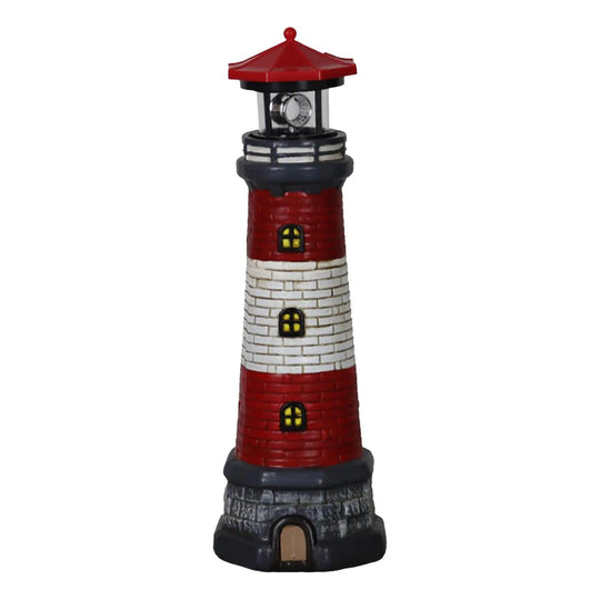 Figurine de phare avec lampe solaire
