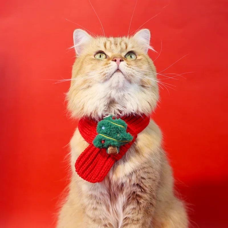 Cappello con polsino di Babbo Natale per animali domestici – Costume caldo lavorato a maglia per gatti e cani – Design cartone animato renna pupazzo di neve