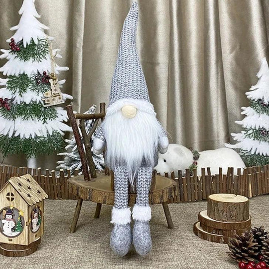 Gnomo di Natale bambola senza volto - Decorazione natalizia allegra per la casa 2024 ornamento di Natale