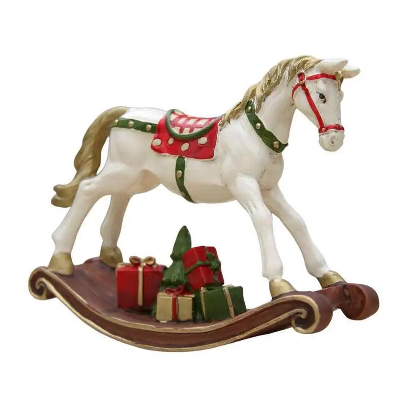 Horse swinging statue Scandinavian Christmas ornament