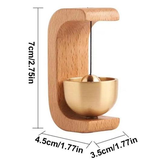 Wooden Wind Chime Doorbell - Wireless Doorbell, Decorative Wind Clock for Entrance & Home Decoration