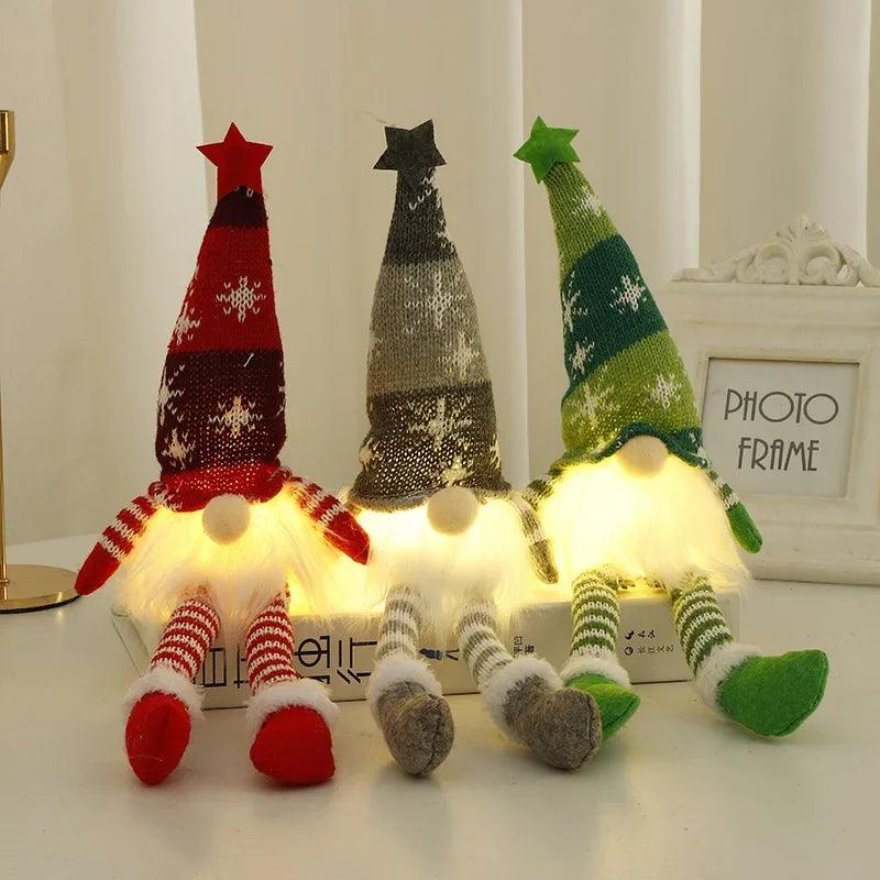Kerst gnomo luminoso senza volto