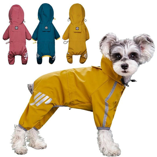 Manteau de pluie réfléchissant et imperméable pour chien – Protection contre le vent et la pluie