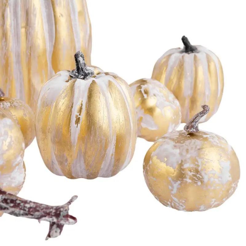 7PCS Zucca Finta Decorazione Autunnale
