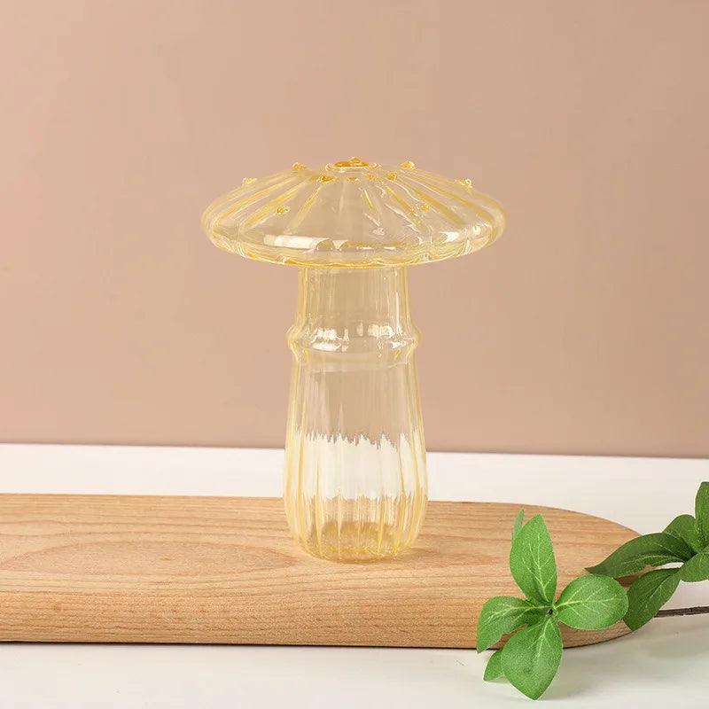 Transparent Mushroom Glass Vase - Aromatherapy Bottle Table Decoration
