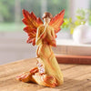 Knielende Herfst Engel Hars Ornament