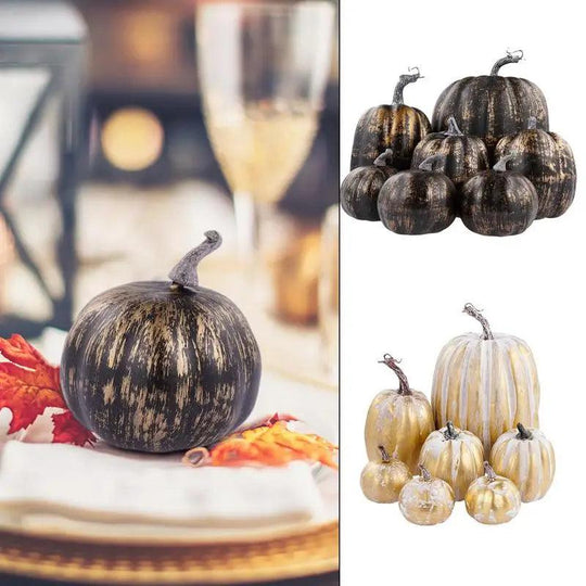 7PCS Zucca Finta Decorazione Autunnale