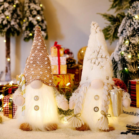 Gnomo di Natale bambola senza volto - Decorazione natalizia allegra per la casa 2024 ornamento di Natale