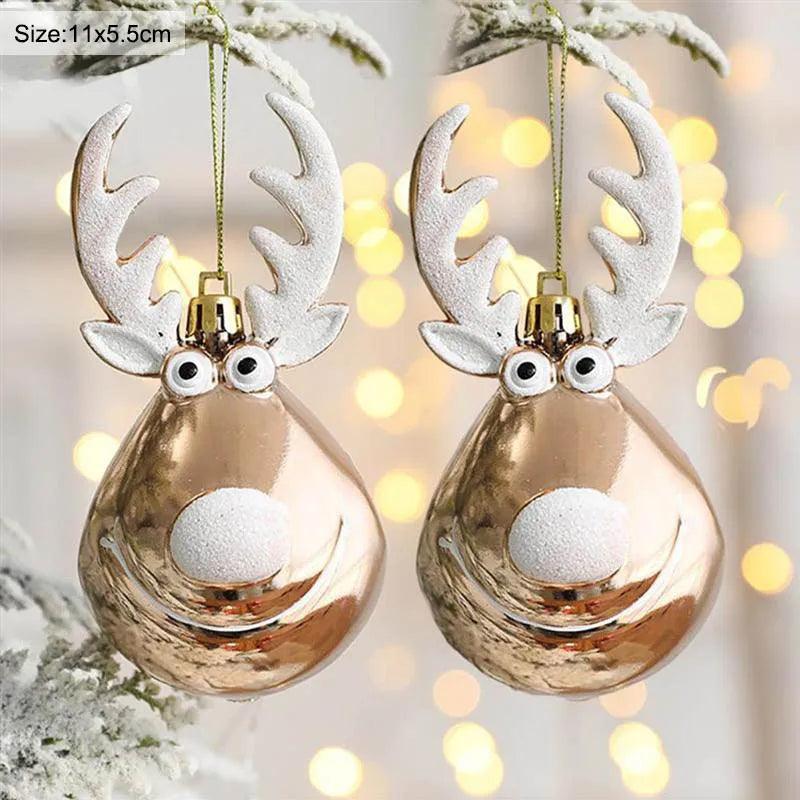 Palline di Natale Renna 2 pezzi – Incantevole decorazione natalizia