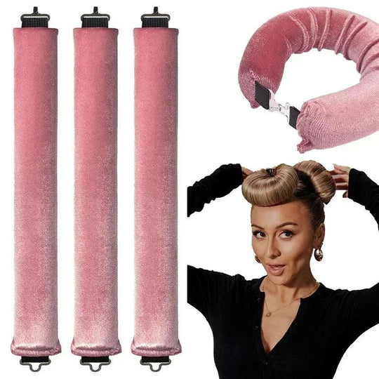 Heatless Curling Pins - Curling Headband for No-Heat Curls with Hook, Soft Sleeping Flexi Curlers
