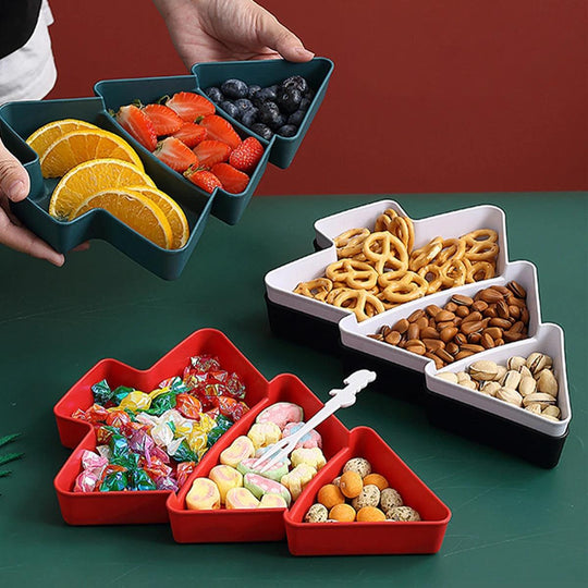 Vassoio Snack Albero di Natale – Decorazione Festiva per la Tavola