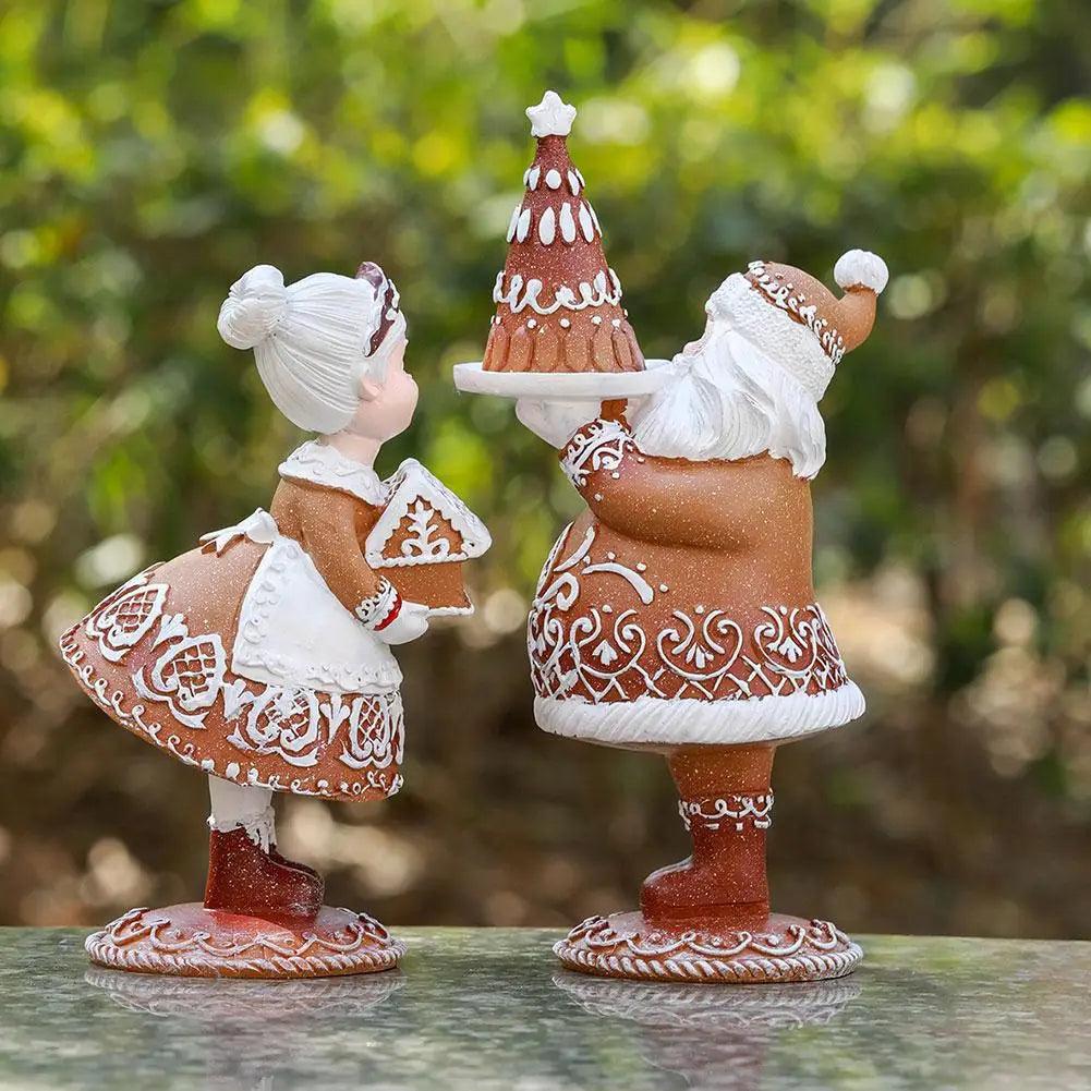 Sig. e Sig.ra Kerstman Statue di Natale