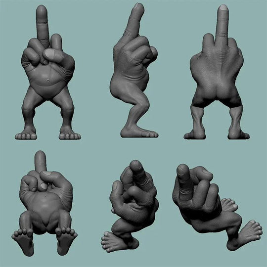 3D Printed Middle Finger Funny Gift - Desk Decoration Office Ornament