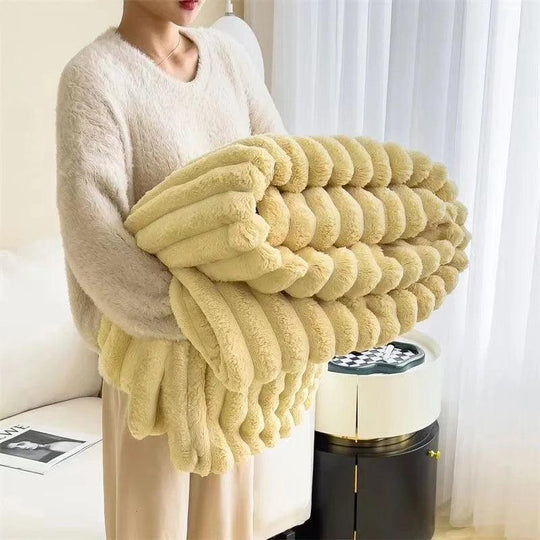 Coperta di peluche con coniglio